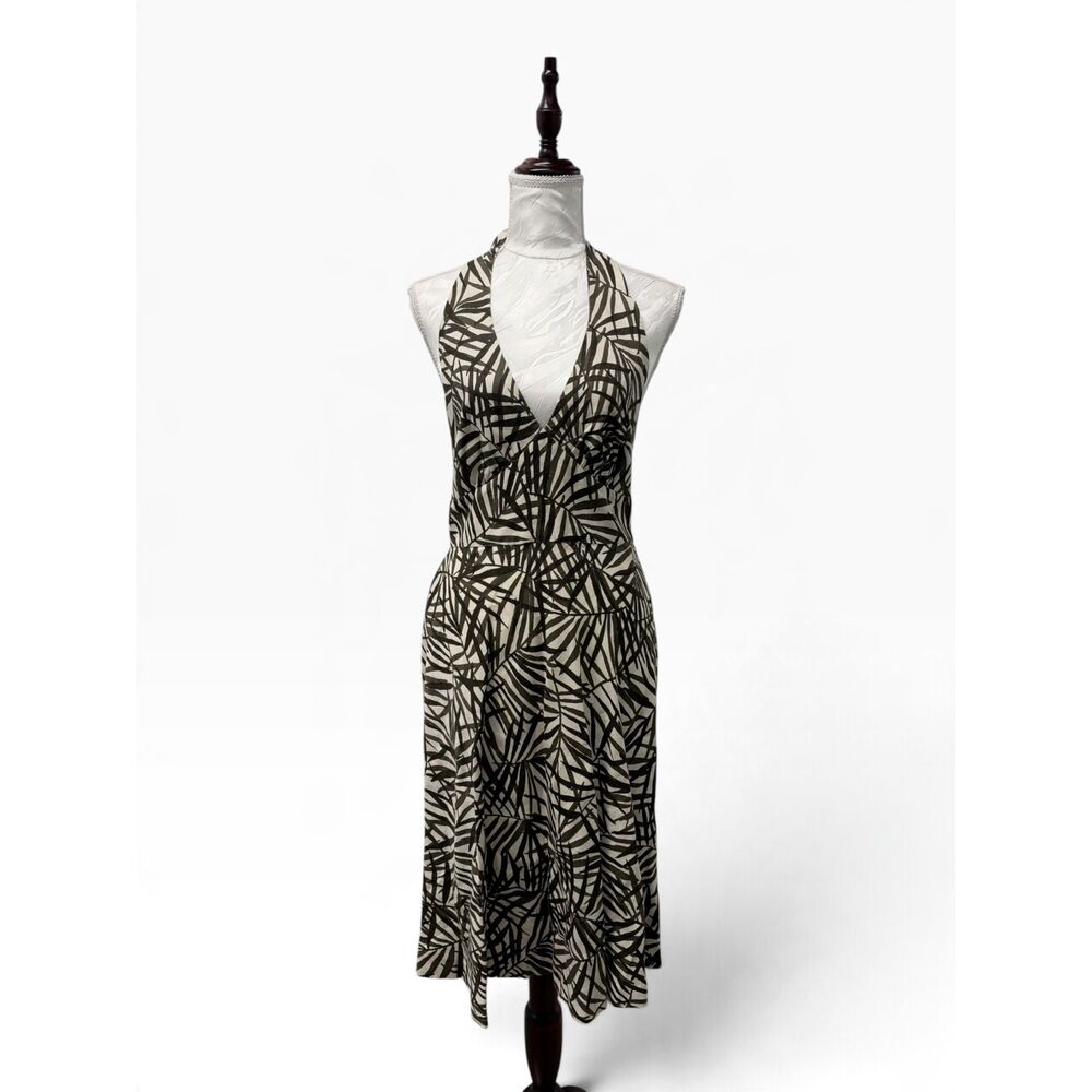 Saks Fifth Avenue Threads 100% Linen Halter Dress